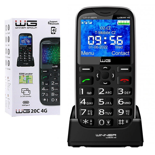 telefon winner group wg20c 4g czarny