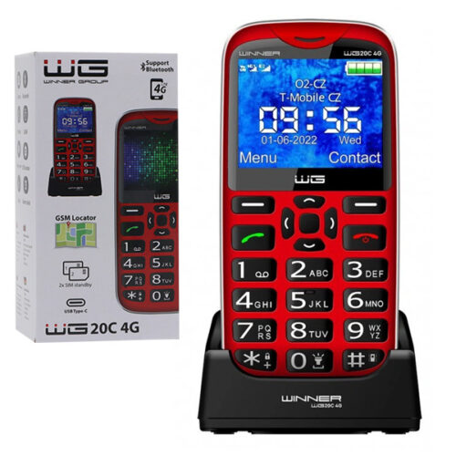telefon winner group wg20c 4g czerwony