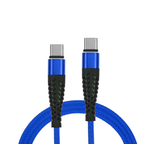 redx kabel usb pd typ-c do typ-c 3a niebieski oplot wzmacniany 2m
