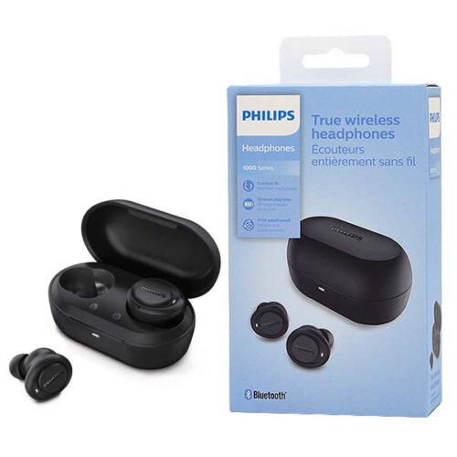 słuchawki philips douszne tws bezprzewodowe bluetooth true wireless tat1215bk