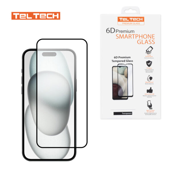 teltech szkło hartowane 6d do iphone 15 / 16