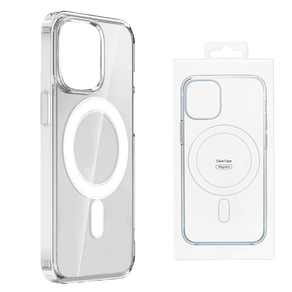 ecobox magsafe magnetic case do iphone 14 pro max przeźroczysty etui nakładka transparent