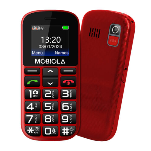 telefon gsm mobiola mb200 2g telefon dla seniora czerwony