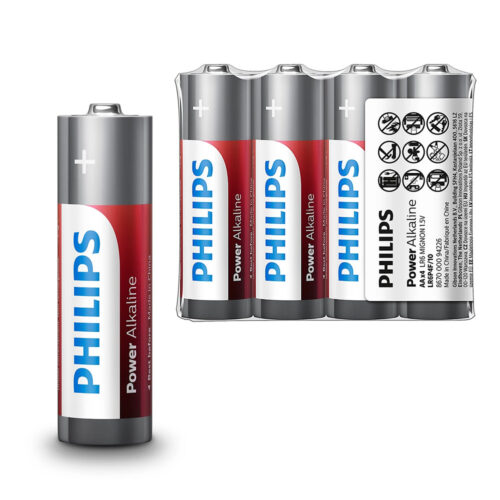 philips bateria power alkaline aa lr6 alkaline 4szt phil-lr6p4f/10