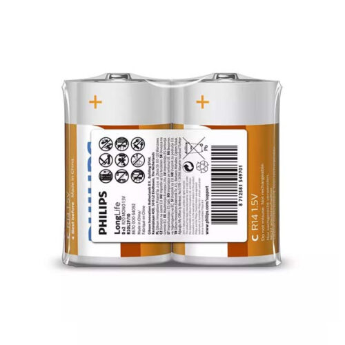 bateria philips r20 1.5v longlife 2 sztuki r20l2f
