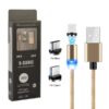 ecobox kabel usb 3w1 magnetyczny 360 złoty iphone micro typ-c iphone