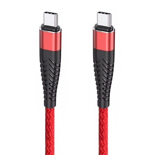 redx kabel usb pd typ-c do typ-c 3a czerwony 2m oplot wzmacniany