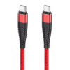 redx kabel usb pd typ-c qc 3.0 3a czerwony 1m wzmacniany redx nylon