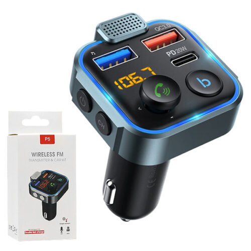 ecobox transmiter fm 12/24 v bluetooth 2 x usb + pd 20w