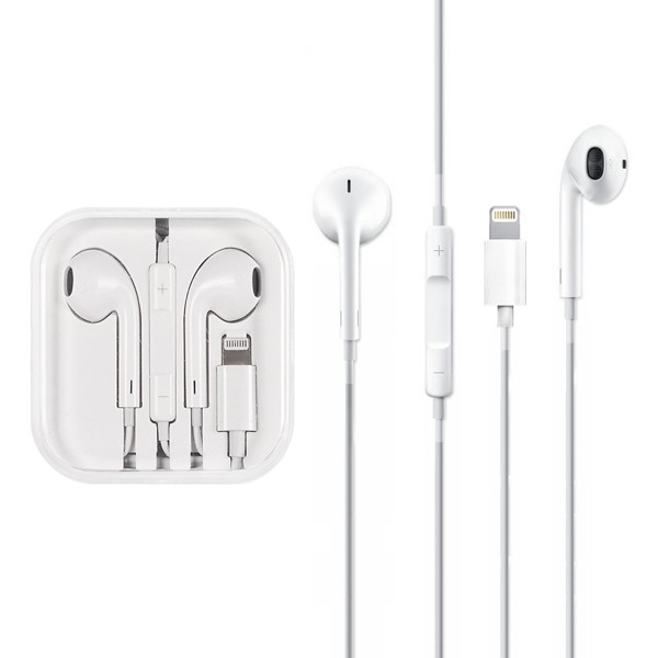 ecobox słuchawki uniwersalne lightning białe iphone