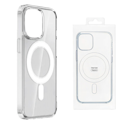 ecobox magsafe magnetic case do iphone 15 pro max przeźroczysty etui nakładka transparent