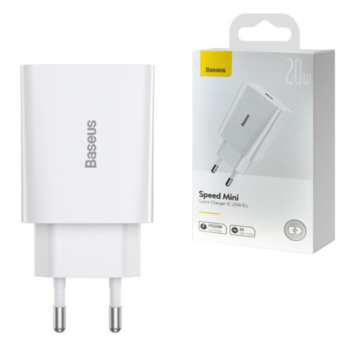 baseus speed mini ładowarka sieciowa usb-c 20w power delivery qc 3.0