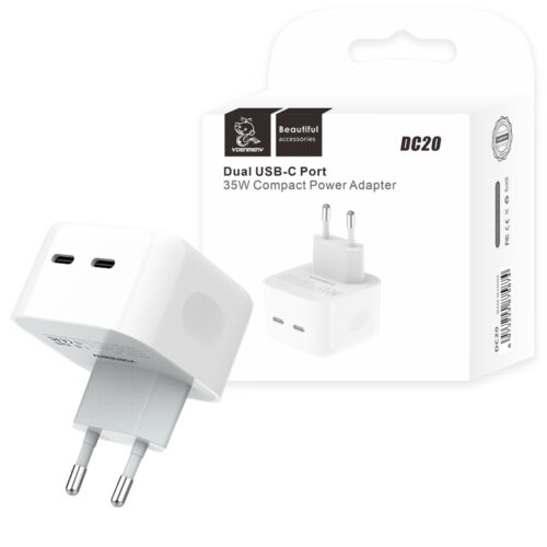 denmen ładowarka sieciowa dual usb-c 35w dc20