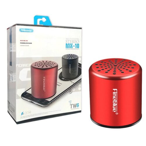 głośnik bluetooth speaker fineblue mk-10 czerwony aluminiowa obudowa