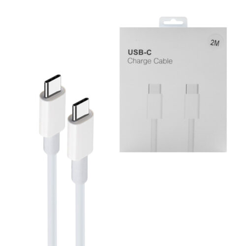 ecobox kabel typ-c do typ-c 3a 2m biały pd usb-c