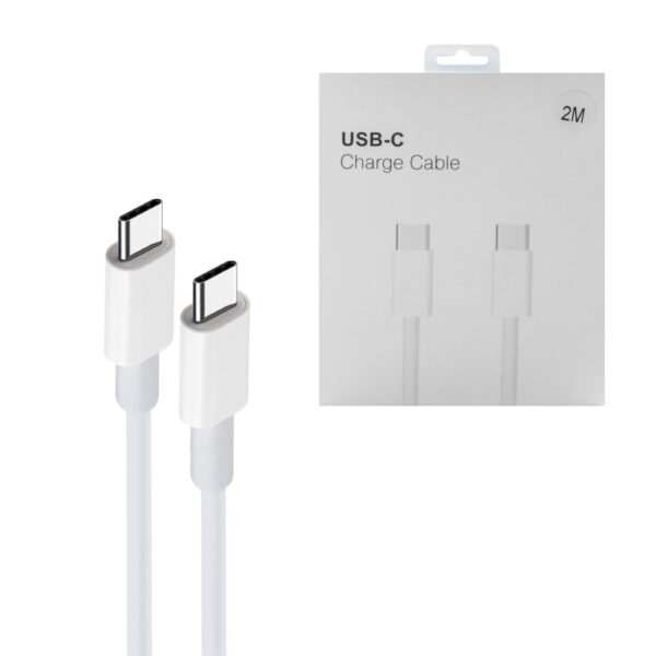 ecobox kabel typ-c do typ-c 3a 2m biały pd usb-c