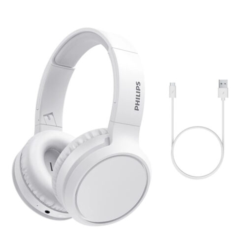 philips nauszne słuchawki bezprzewodowe 5000 series biały tah5209wt/00