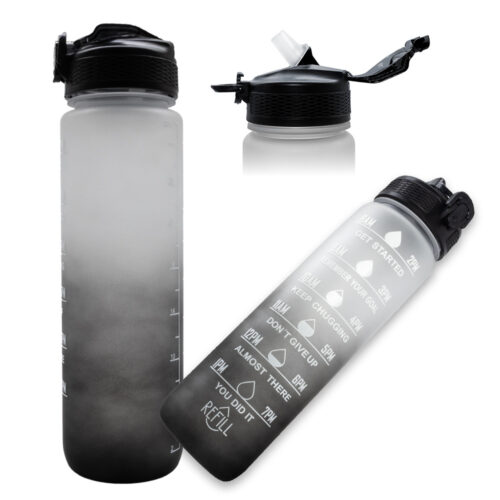 trusty butelka sportowa / motywacyjna bidon refill biało-czarny