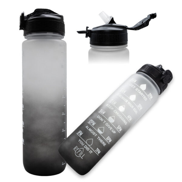 trusty butelka sportowa / motywacyjna bidon refill biało-czarny