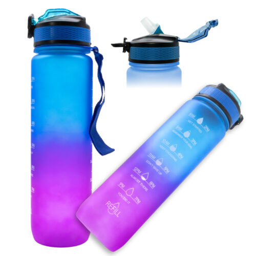trusty butelka sportowa / motywacyjna bidon refill niebiesko-różowy