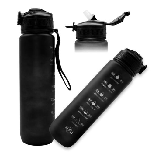 trusty butelka sportowa / motywacyjna bidon refill czarny