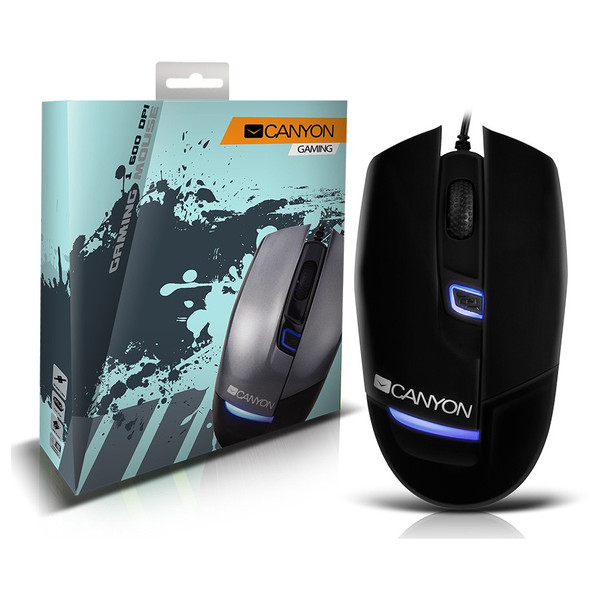 mysz optyczna przewodowa gaming czarna canyon cns-sgm4b
