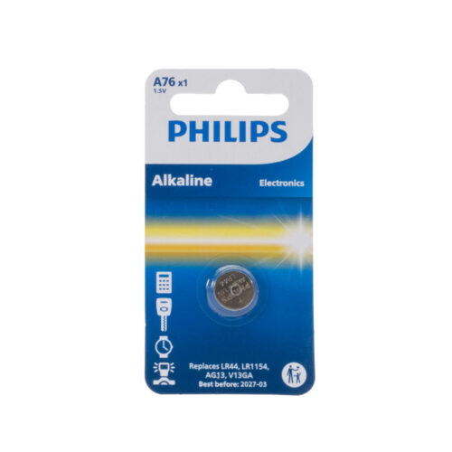 bateria philips lr44 a76 ag13 lr1154 blister 1szt alkaline special phil-a76/01b