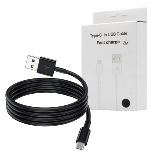 ecobox kabel usb typ-c czarny 2.4a 2m