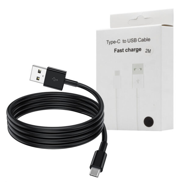ecobox kabel usb typ-c czarny 2.4a 2m