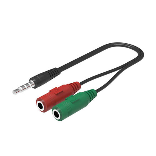 kabel jack do 2x jack adapter 3,5 cala aux słuchawki mikrofon