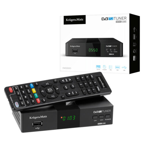 tuner dvb-t2 h.265 hevc kruger&matz km0550d