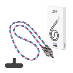 denmen kabel usb wzmacniany oplot micr czerwony 1m d02v