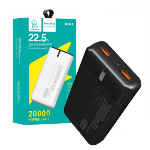 power bank denmen bateria awaryjna czarna 20000mah dp41 usc + typ-c