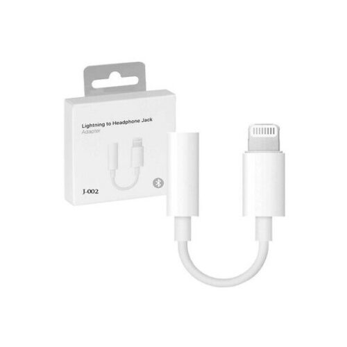 ecobox adapter lightning do mini jack 3,5mm iphone przejściówka biały j-002