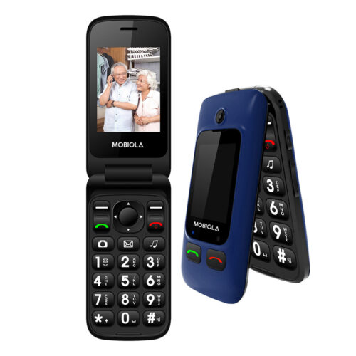 mobiola telefon dla seniora mb610 2g niebieski z klapką