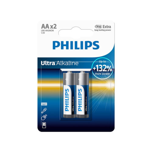 bateria philips aa 2szt baterie lithium ultra alkaline phil-lr6e2b/10