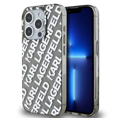 karl lagerfeld iml electroplated karl head case for iphone 15 pro szary