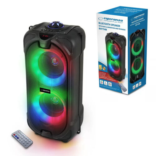 esperanza głośnik bt fm led rgb rythm ep157