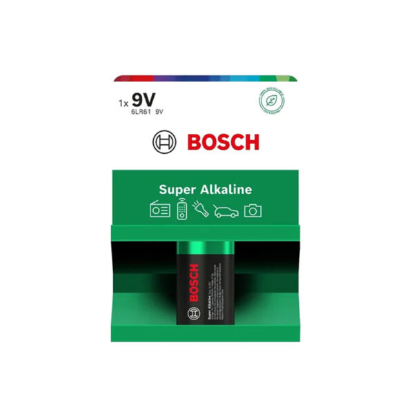 bateria bosch 1szt 9v super alkaline 6lr61sa1b/00