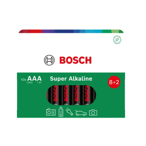 bateria bosch 10szt aaa super alkaline lr03sa10b/00