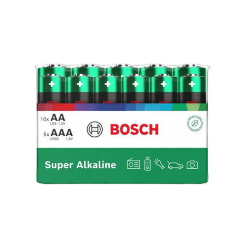 bateria bosch 10szt aa + 6szt aaa super alkaline lr610lr036saf/00