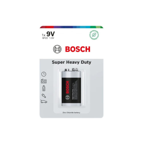 bateria bosch 1szt 9v super heavy duty 6f22shd1b/00