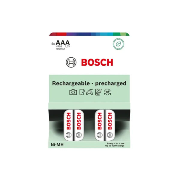 akumulator wstępnie naładowany bosch 4szt aaa hr03b4p700/00 700mah