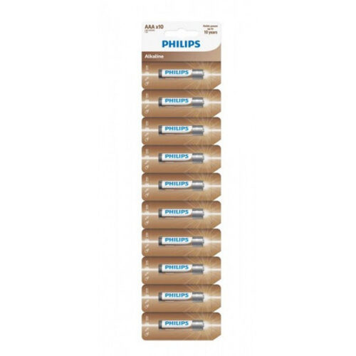 bateria philips aaa lr03 zrywka 10szt alkaline phil-lr03al10s/10