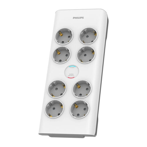 przedłużacz sieciowy philips listwa zasilająca biała 8 gniazda schuko 2m spn7080wa/58