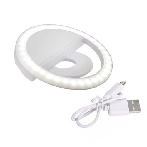 lampa led do selfie biała ring