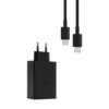 litte ładowarka sieciowa pd 2xusb-c 1xusb ep-t6530 65w czarny + kabel usb pd typ-c - typ-c 3a 60w czarny