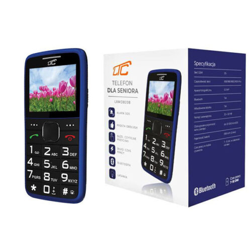 telefon gsm mob20 telefon dla seniora 2g/cam/bt/900mah niebieski ltc