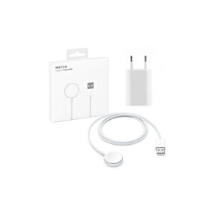 ecobox ładowarka bezprzewodowa do apple watch cable magsafe usb + ładowarka sieciowa usb 1a biała