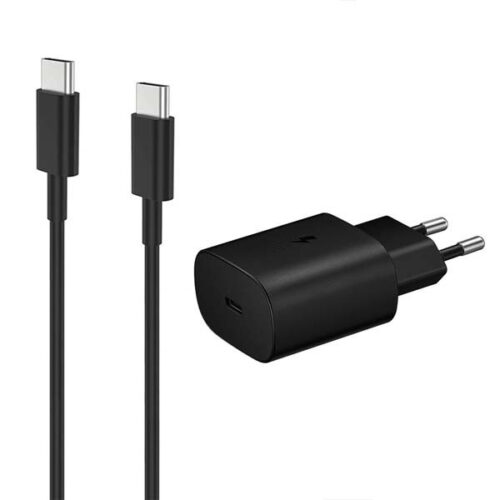 economy ładowarka sieciowa typ-c pd czarna ta800 3a 25w + kabel usb typ-c do typ-c pd dc03